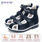 Princepard Orthopedic Sandals Leather Arch Support Correcting Shoes