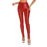 Glossy Tummy Control Sport Jogging Pants