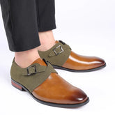Moccasins Buckle Design Business Leather Men Casual Shoes