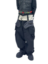 Niche Designer Model Removable Zipper Stitching Paratrooper Pants