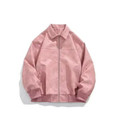 PU Leather Lapel Jacket American Style