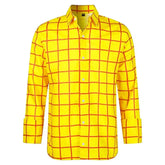 3D Plaid Print Long Sleeve Shirt Shirt