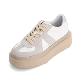 Vintage Genuine Leather German Training Shoes Thick Base