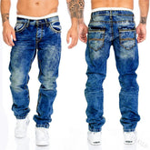 Straight Stretch Slim Jean Denim Trousers Baggy Jeans