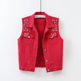 Colorful Denim Vest Women Jeans