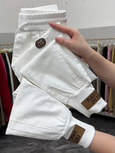 New Cotton Jeans Elastic Waist Harem Pants