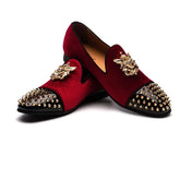 Spike Loafers Flat Footwear Studded Leather Shoes