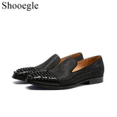 Loafers Solid Slip On Leather Shoe Big Size 38- 48
