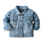 Unisex Denim Jean Coat Cowboy Overcoat Jacket
