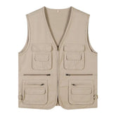 Fishing Cotton Sleeveless Vest With Many 16 Pockets