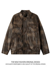 American Dyed PU Leather Jacket