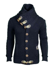 High-neck Sweater Knitted Thick Wool Button Top Retro Slim Fit