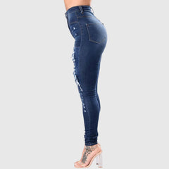 Stretch Skinny Denim Pencil Pants Casual Slim Trousers