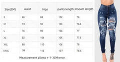 Stretch Skinny Denim Pencil Pants Casual Slim Trousers