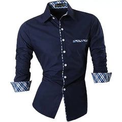 Casual Dress Shirts Fashion Designer Stylish Long Sleeve