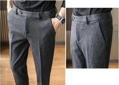 Woolen Pants Thick Trousers Slacks