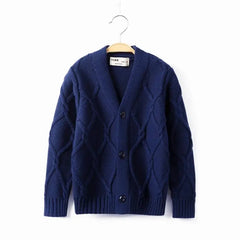 Toddler Boys Knitwear Long-Sleeve Cotton Cardigans
