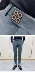 Slim Fit Men Casual Ankle Length Pants S