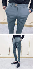 Slim Fit Men Casual Ankle Length Pants S