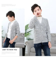 Toddler Boys Knitwear Long-Sleeve Cotton Cardigans