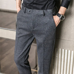 Woolen Pants Thick Trousers Slacks