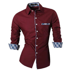 Casual Dress Shirts Fashion Designer Stylish Long Sleeve