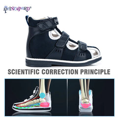 Princepard Orthopedic Sandals Leather Arch Support Correcting Shoes