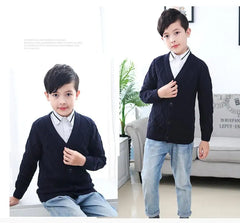 Toddler Boys Knitwear Long-Sleeve Cotton Cardigans