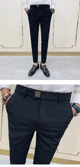 Slim Fit Men Casual Ankle Length Pants S