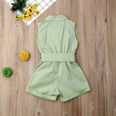 Fashion Kids Baby Girls Clothes Sleeveless Bow-tie
