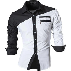 Casual Dress Shirts Fashion Designer Stylish Long Sleeve