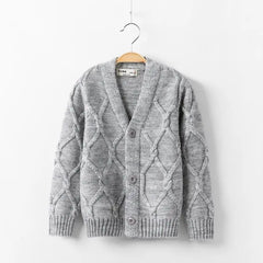 Toddler Boys Knitwear Long-Sleeve Cotton Cardigans