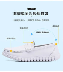 Soft Leather Comfortable Doctor Nurse Work Flats  Loafers  Shoes