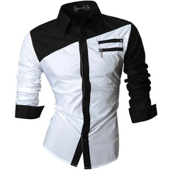 Casual Dress Shirts Fashion Designer Stylish Long Sleeve