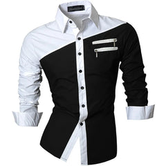 Casual Dress Shirts Fashion Designer Stylish Long Sleeve