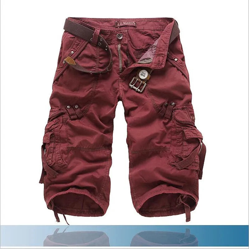 Cargo Shorts Fashion Cotton Knee Length Sweatpants
