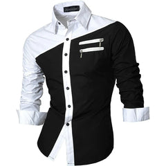 Casual Dress Shirts Fashion Designer Stylish Long Sleeve