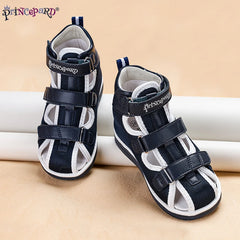 Princepard Orthopedic Sandals Leather Arch Support Correcting Shoes