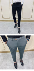 Slim Fit Men Casual Ankle Length Pants S