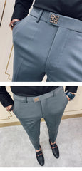 Slim Fit Men Casual Ankle Length Pants S