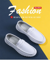 Soft Leather Comfortable Doctor Nurse Work Flats  Loafers  Shoes