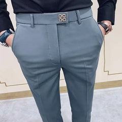 Slim Fit Men Casual Ankle Length Pants S