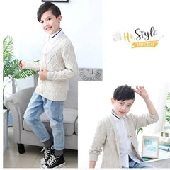 Toddler Boys Knitwear Long-Sleeve Cotton Cardigans