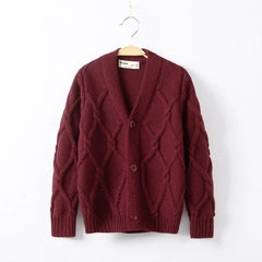 Toddler Boys Knitwear Long-Sleeve Cotton Cardigans