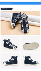Princepard Orthopedic Sandals Leather Arch Support Correcting Shoes