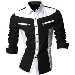 Casual Dress Shirts Fashion Designer Stylish Long Sleeve