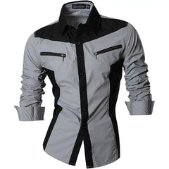 Casual Dress Shirts Fashion Designer Stylish Long Sleeve