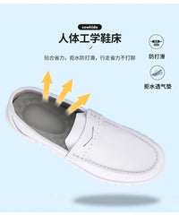 Soft Leather Comfortable Doctor Nurse Work Flats  Loafers  Shoes