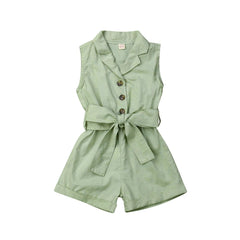 Fashion Kids Baby Girls Clothes Sleeveless Bow-tie