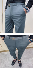 Slim Fit Men Casual Ankle Length Pants S